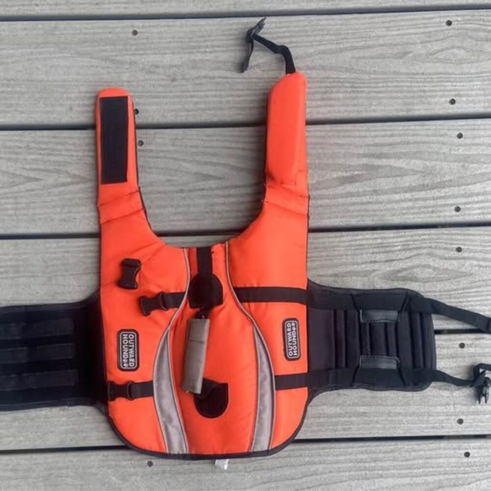 Outward Hound Dog Life Jacket Vest Adjustable Orange Small Pet Life Preserver